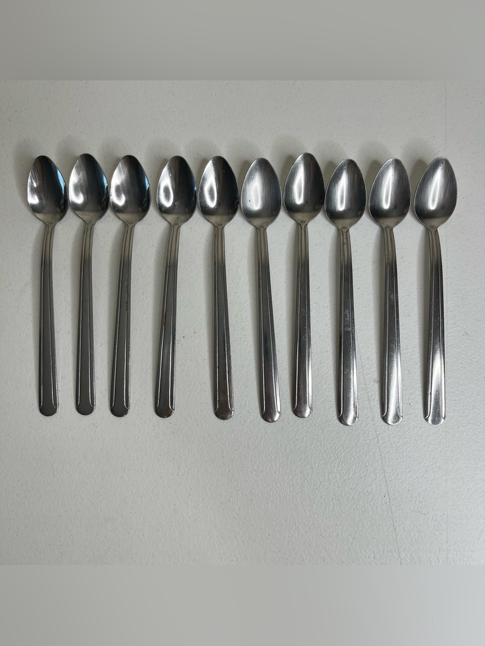 Farberware Iced Tea Beverage Tall Drink Spoons Stainless Steel Set of 10